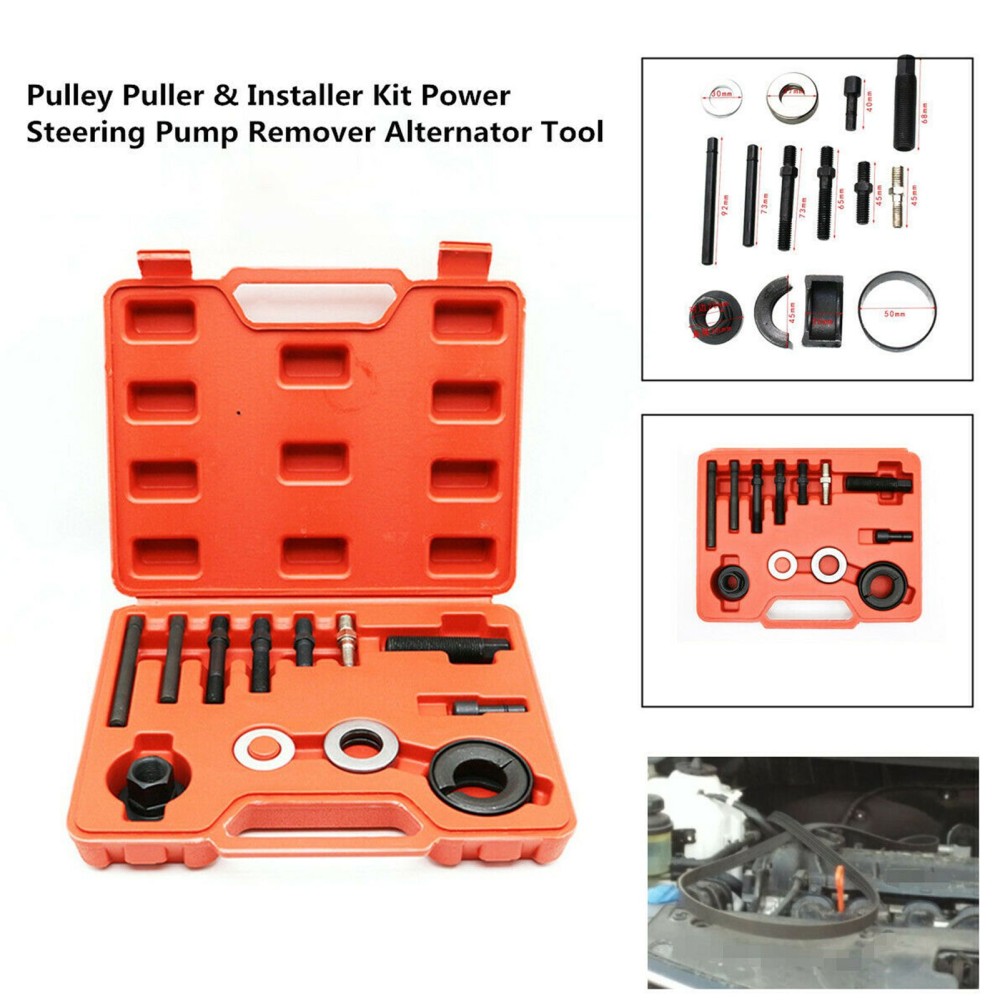 Automotive Pully Puller Remover Installer Set Power Steering Pump Alternator Pulley