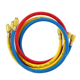 Refrigerant Manifold Gauge Set Air Conditioning Tools with Hose and Hook for R12 R22 R404A R134A