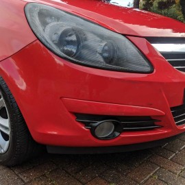 Left and Right Front Bumper Lower Grille Trim Fog Light Hole Pair Set Replacement for OPEL/VAUXHALL CORSA D MK3